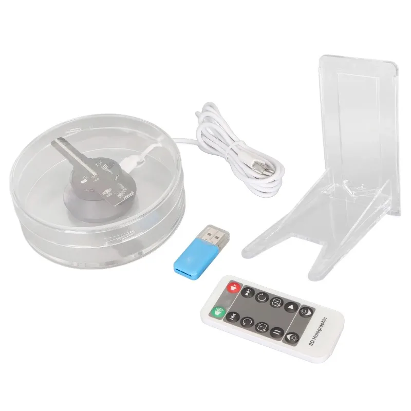 مروحة ثلاثية الأبعاد 48 مصباح LED، تطبيق WiFi، جهاز تحكم عن بعد مدمج في شاشة عرض إعلانية ثلاثية الأبعاد مع بطاقة ذاكرة لـ #6