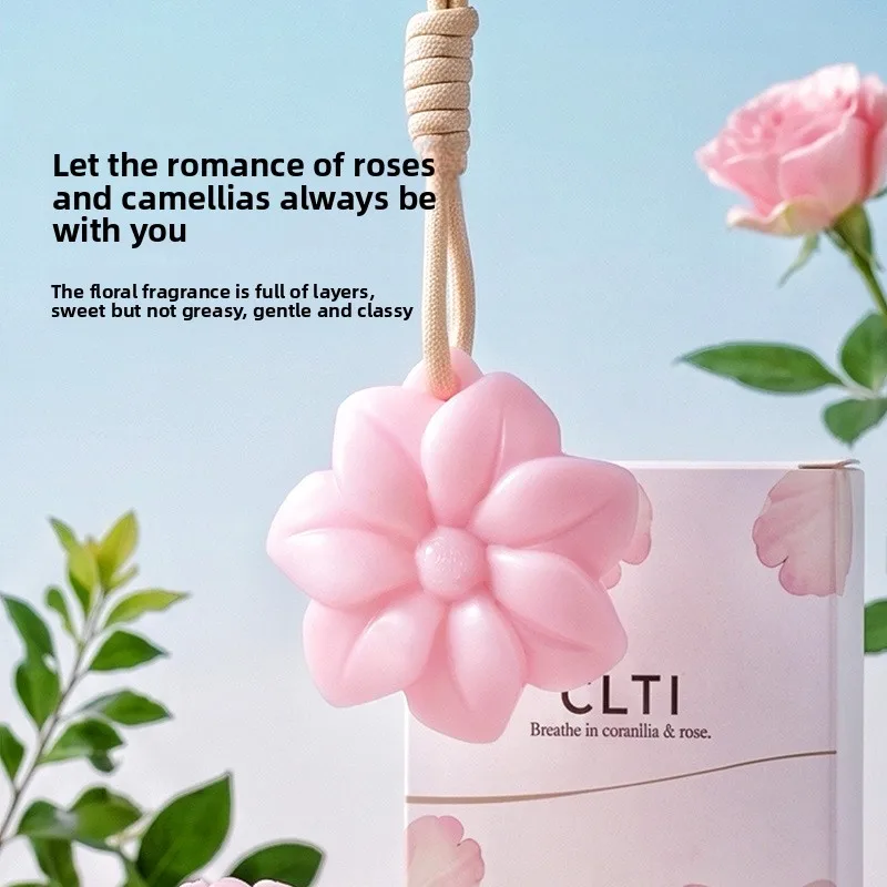Cherry Blossom Plant Aromatherapy Wax Discs, Relief Artwork, Fragrance-Infused, Long-Lasting, Hangs in Closets.