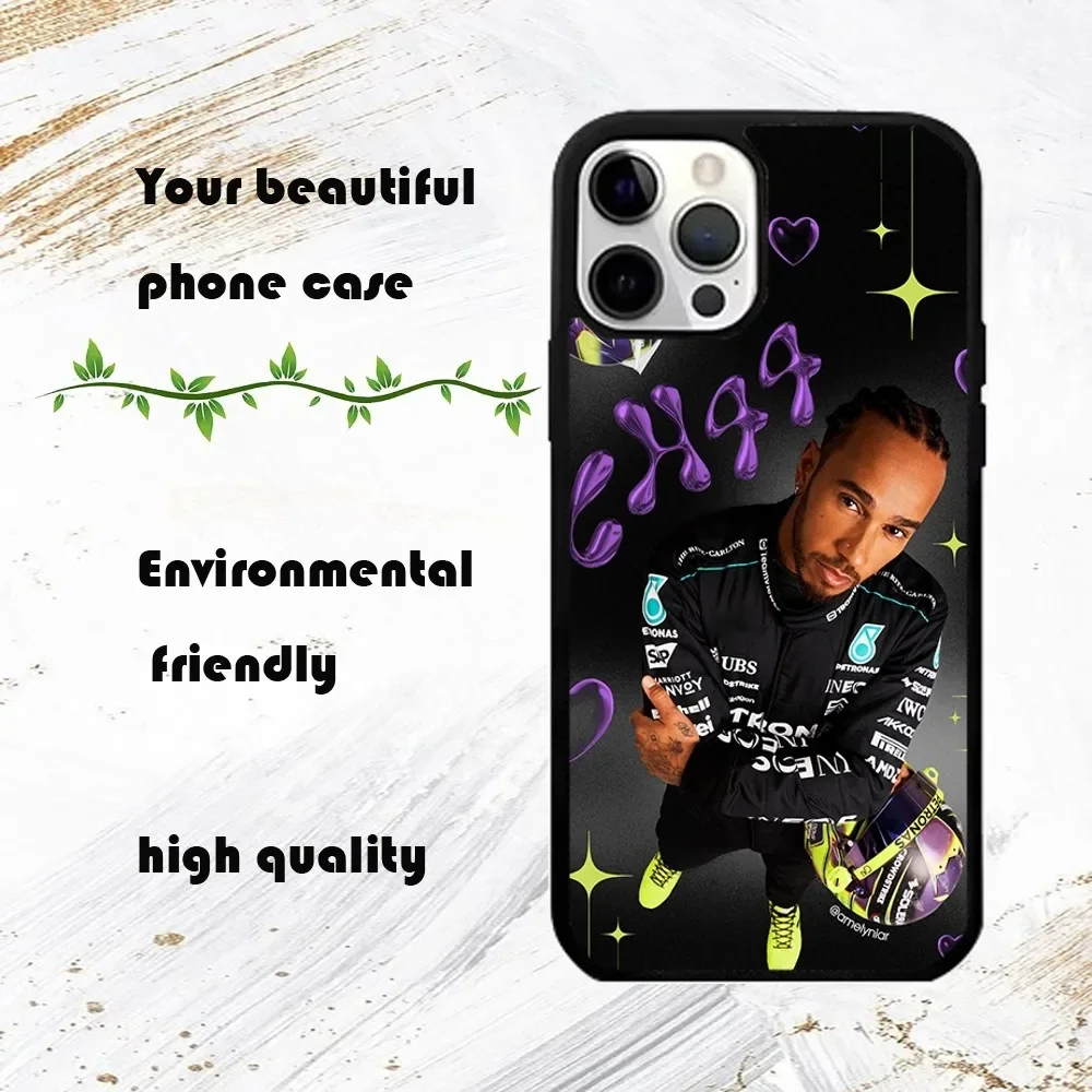 F-1 44 L-Lewis H-Hamilton Phone Case For iPhone 16 15 14 13 12 11 Pro Max Plus Mini PC Fashion mirror phone case