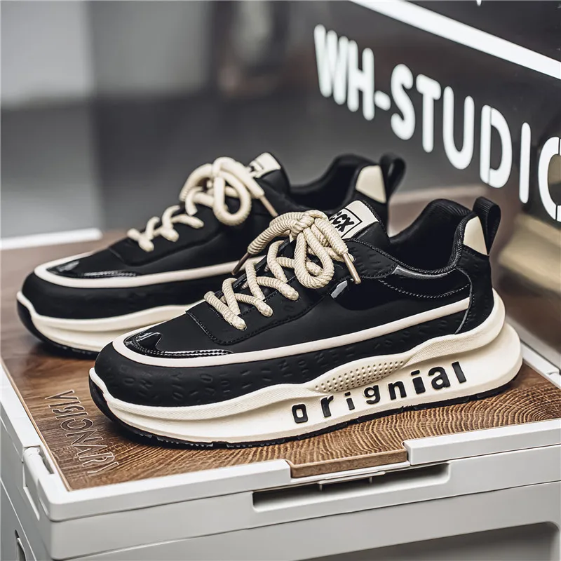 

High Quality Trendy Men Sneakers 2026 New Mens Casual Sports Shoes Anti Slip Trainers Athletic Chunky Sneakers Кроссовки Мужские
