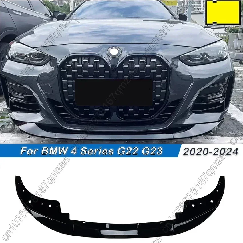 

For BMW 4 Series G22 G23 420i 430i i4 M50 M Sport 2-Door Coupe/Cabrio 2020-2024 Car Front Bumper Splitter Lip Diffuser Body Kit