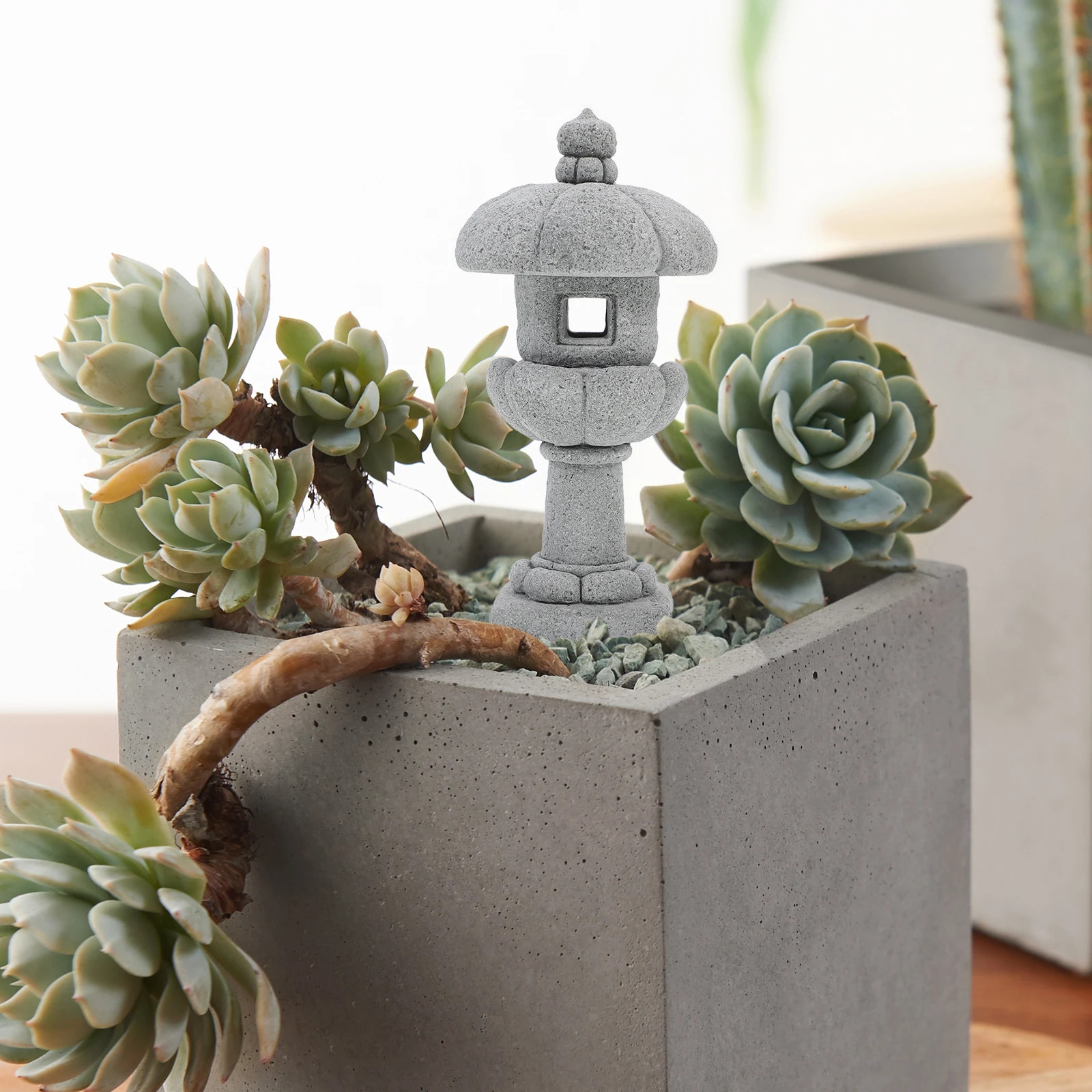 

Durable Stone Pagoda Garden Decoration Miniature Ornament Bonsai Landscape Adornment Lightweight Portable Outdoor Indoor Micro