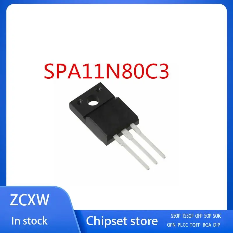 

10PCS/LOT SPA11N80C3 11N80C3 11N80 TO-220F 11A 800V