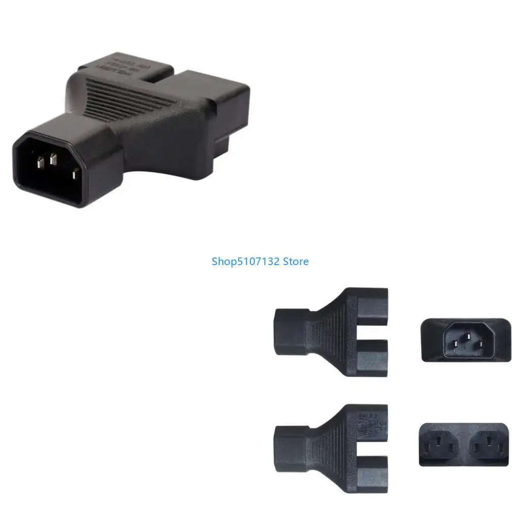 87HD Male Plug to Female Socket Converter IEC320-C14 Plug to 2x Nema 5-15R/C13/C15