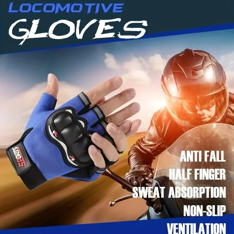 Guanti da moto da uomo Guanti da motocross protettivi con nocche tattiche complete/mezze dita Guanti da lavoro da equitazione durevoli