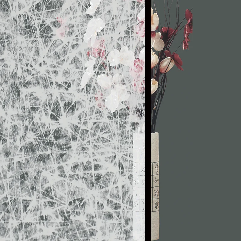 Modern White Marble-pattern Self-Adhesive 2mil PET Stained Surface Window Sticker and Glass Door Decorative Film