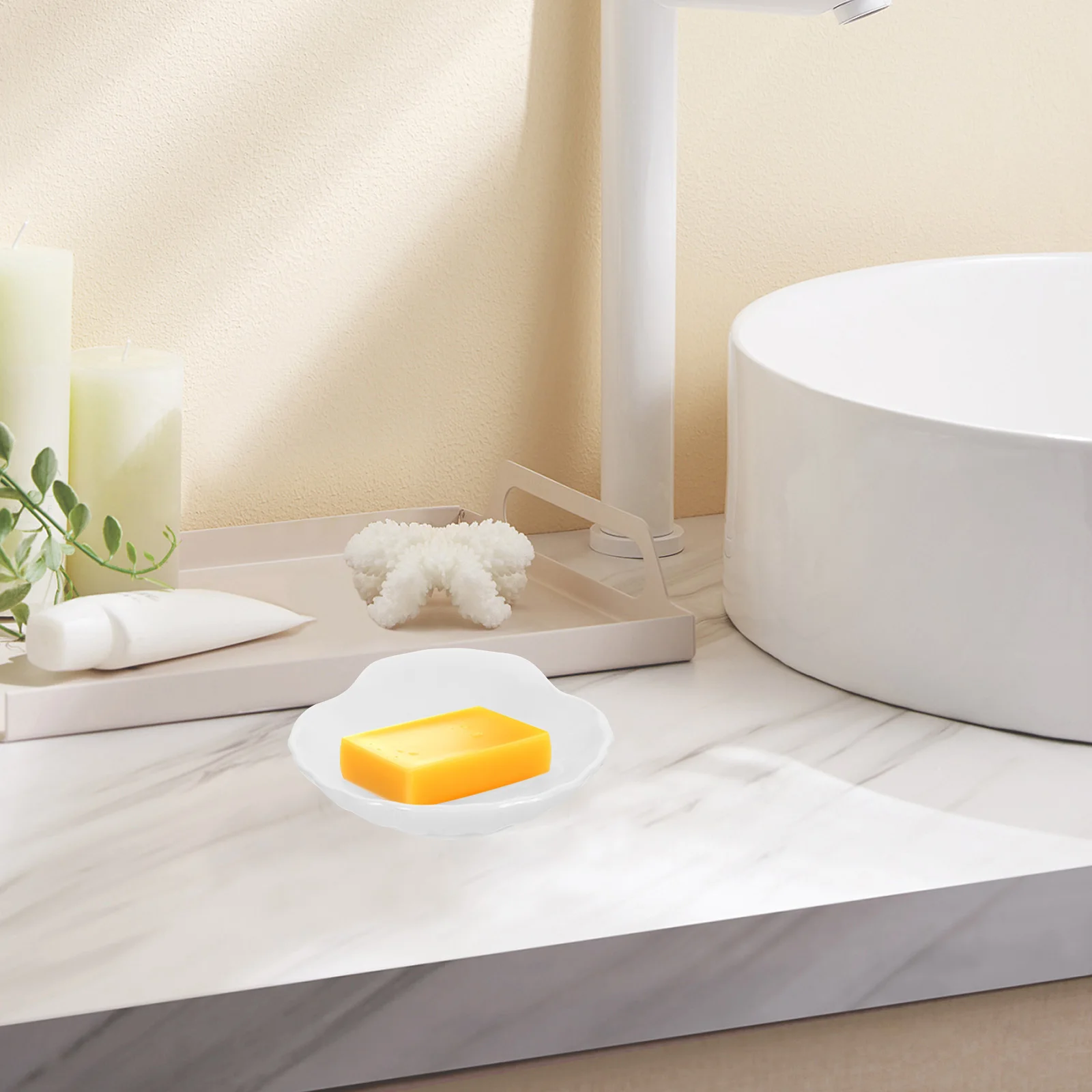 

Shell Dish Plastic Bar Holder Shaped Bathroom Tray Tubs Shower Container Box Storage Practical Safe Sturdy Material Easy Clean