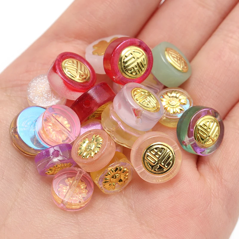 الخرز الزجاجي المسطح والمستدير لصنع الحلي ، أحجام متعددة ، ألوان مختلطة ، سوار وقلادة تصنعها بنفسك ، إكسسوارات مصباح ، 20: 50