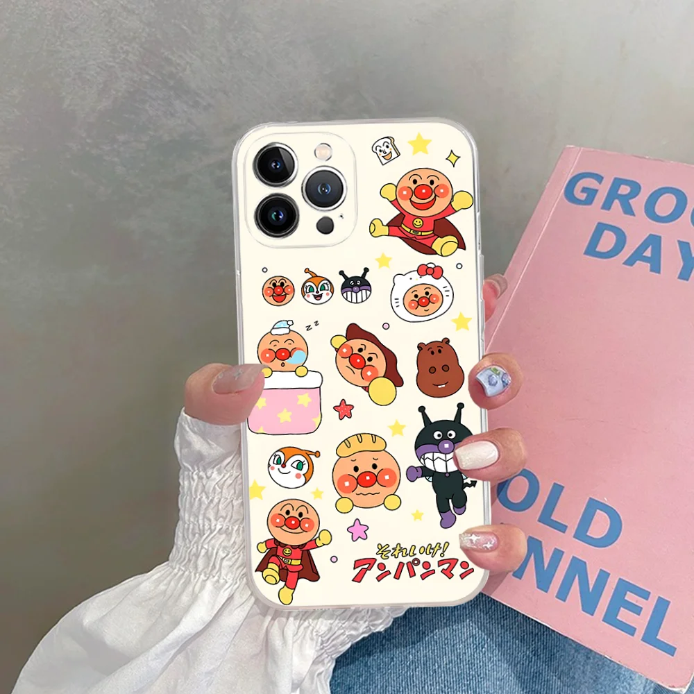 Fashion A-Anpanman Phone Case For iPhone 15 14 11 12 13 Mini Pro XS Max Cover 6 7 8 Plus X XR SE 2020 Funda Shell