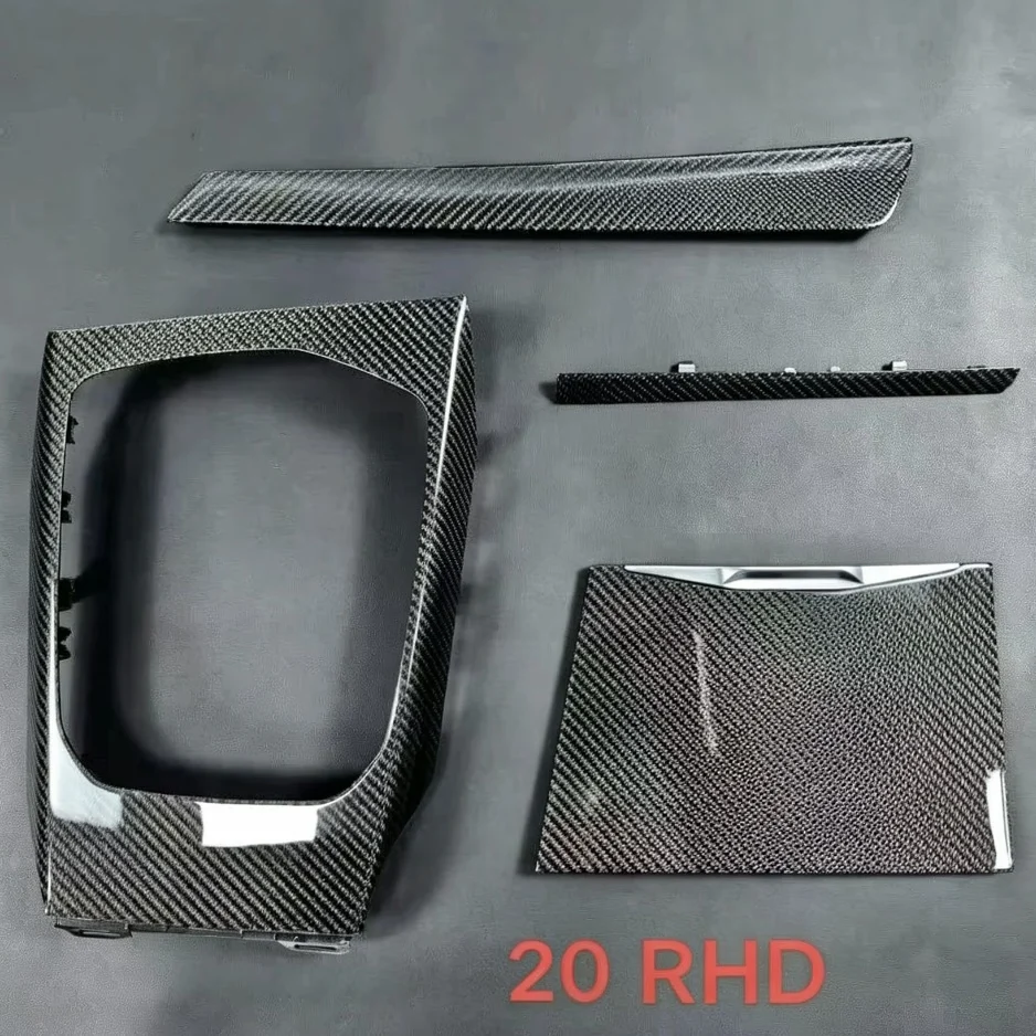 For BMW G20 G22 G26 G42 G80 G82 G87 I3 I4 Facelift RHD 2019-2026 Car Center Console Dashboard Side Gear Panel Dry Carbon Fiber