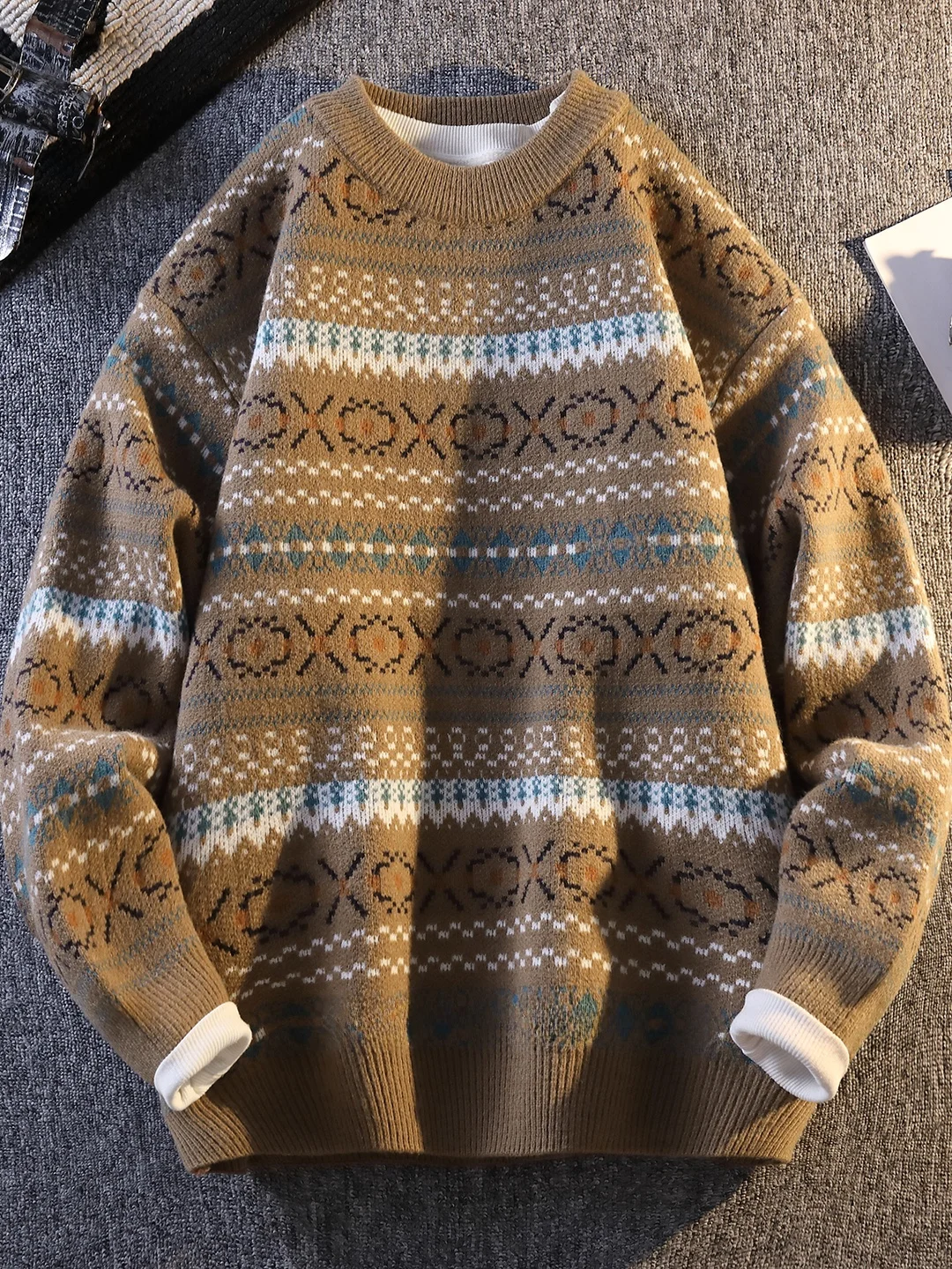 

Men's Casual round Ne Knitwear Warm Faionable Trendy Base Layer irt Autumn Winter Comfortable Breathable Polyester Nylon