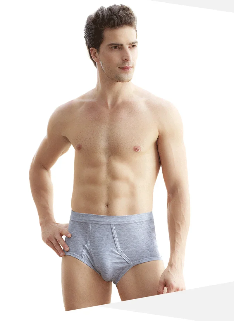 Ropa Interior Masculina de Talla Grande, Color Sólido, 100% Algodón, Cómoda, Transpirable, Holgada, Calzoncillos para Hombre