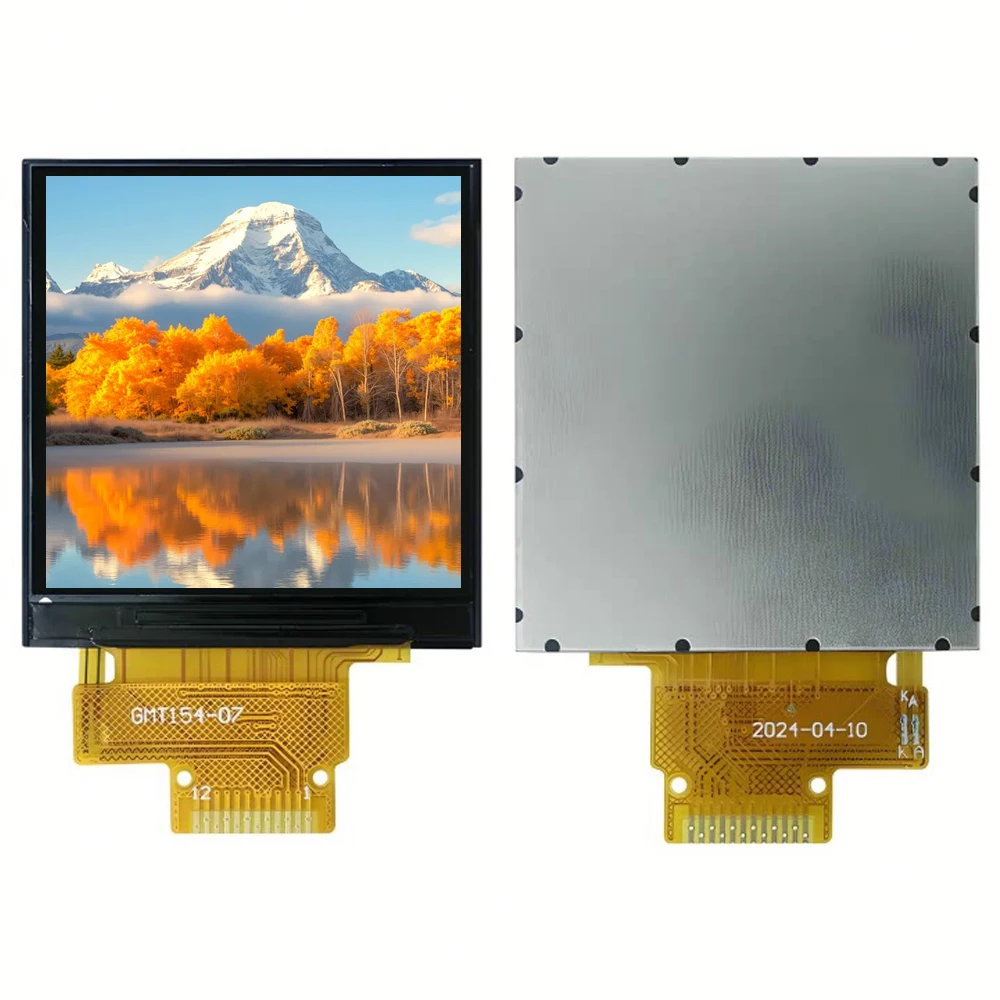 1.54 Inch TFT LCD Display Module 240*240 Resolution 4-Wire SPI Interface Color Square Small Screen ST7789 12PIN Plug-in Welding