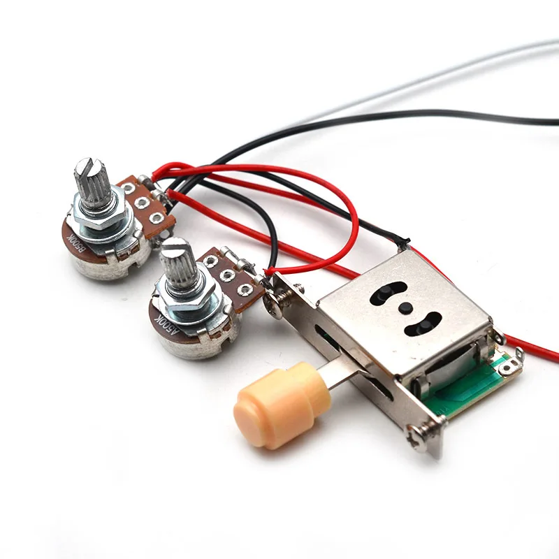 

Electric Guitar Control Harness 500K Pots (15mm Shaft) 1V1T 3-Way Switch Loaded Guitar Wiring Kit for TL Electric Guitar