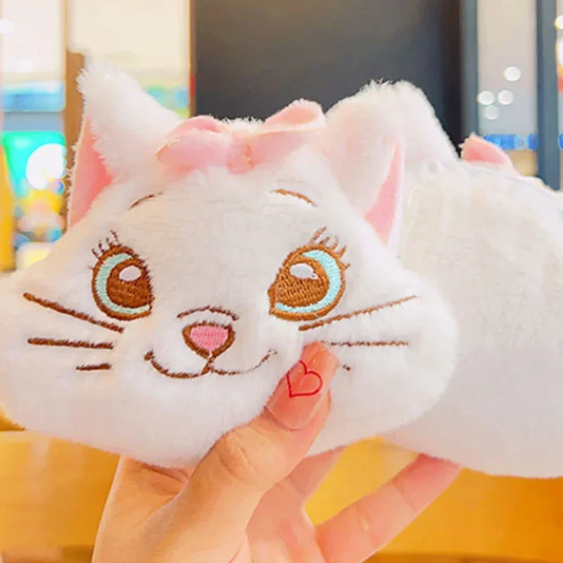 かわいいディズニーマリー猫白ぬいぐるみキーホルダーミニ小銭入れアニメぬいぐるみバックパックジュエリーペンダントスクールバッグペンダント飾り