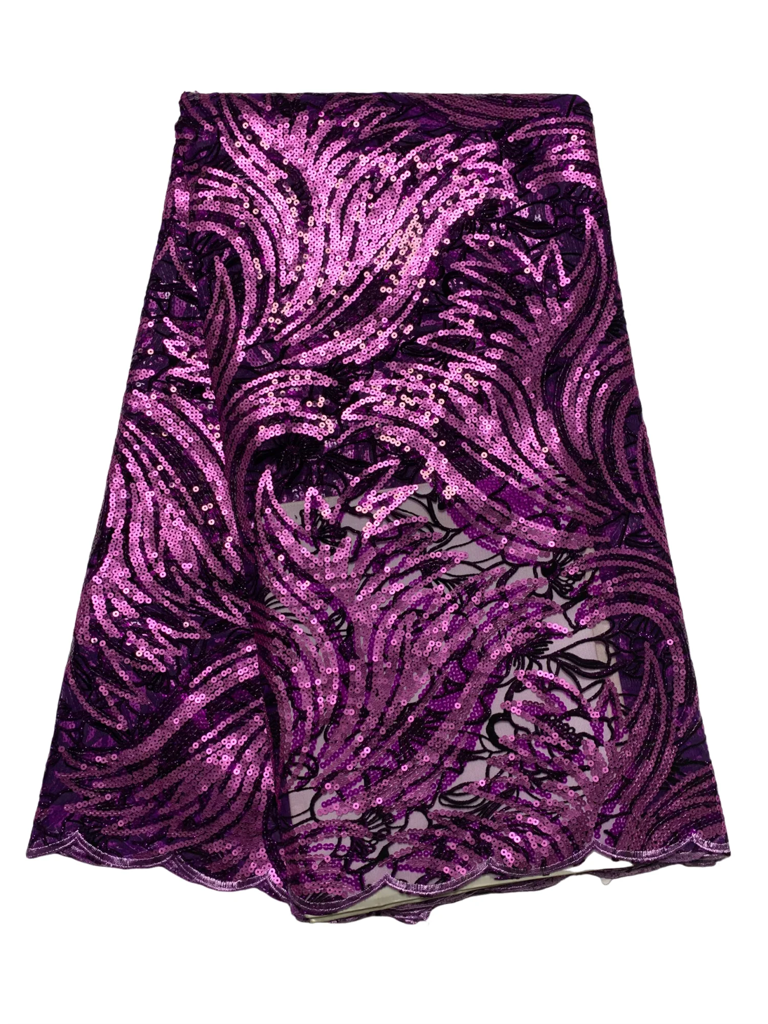 Nigerian Luxury Sequins Net Lace Fabric 2025 High Quality African Tulle Lace Fabric French For Women Wedding Party Dress Sewing