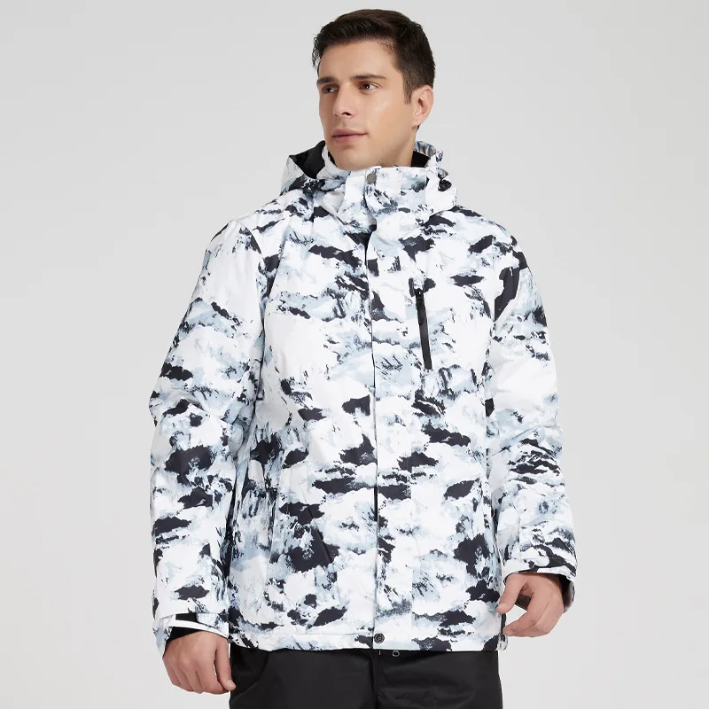 Chaquetas de esquí para hombre, abrigos de snowboard, impermeables, a prueba de viento, ropa de esquí cálida gruesa para exteriores, Tops de invierno, novedad de 2025