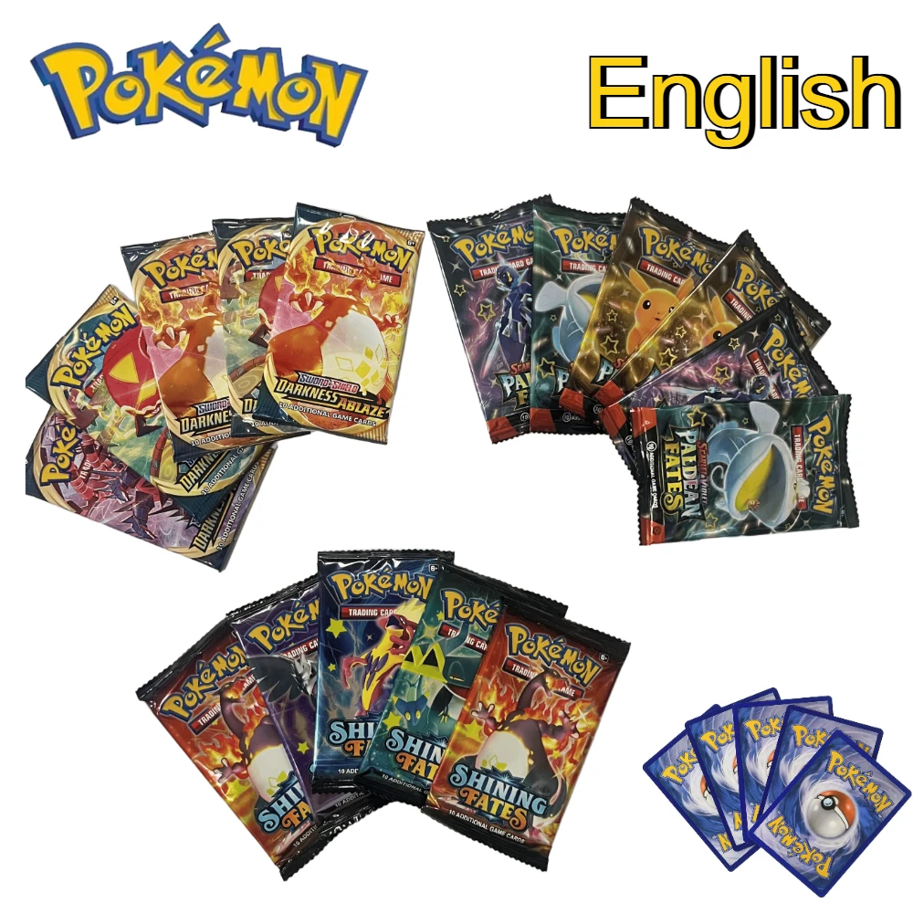 40-180pcs Inglese Pokemon Carte Charizard Pikachu Carta Da Collezione Anime Trading Gioco di Battaglia Giocattoli Per Bambini Adulti Regalo