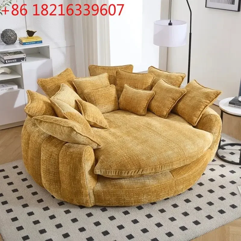 TAO Italian round fabric single lazy sofa chair creative designer light luxury removable and washable living room bedroom leisur