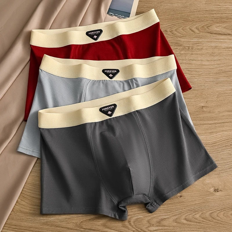 3Pcs Men Breathable Boxers Underpants Fashion Man Underwear Hot Sports Shorts Men Men's Boxer Briefs Men's Square Panties Cotton
