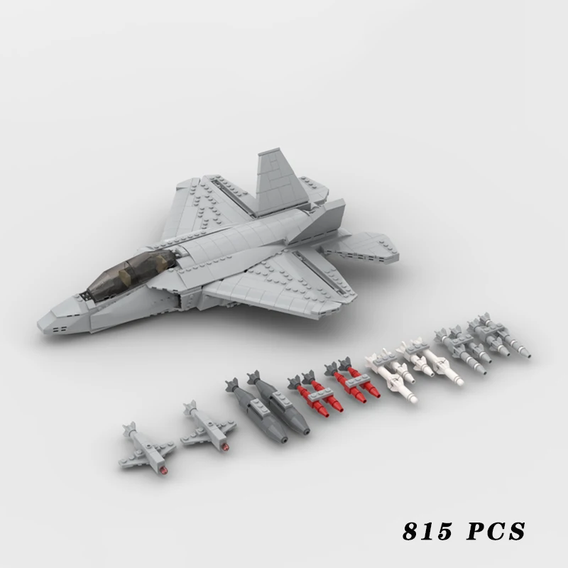 

Military Equipment F-35 Lightning II Stealth Fighters MOC Building Block Assemble Model Display Toys Child Christmas Gifts