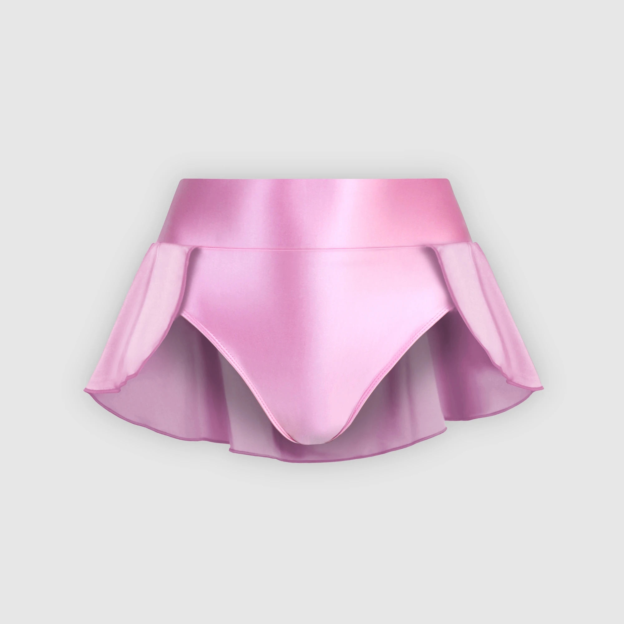 XClocKNYoung Satinrock, glatter, seidiger, T-förmiger, hüftumschmeichelnder Rock, Tanz-, Fitness-, Schwimm-Triangel-Hose, Strand-Bikinirock – Detail 17