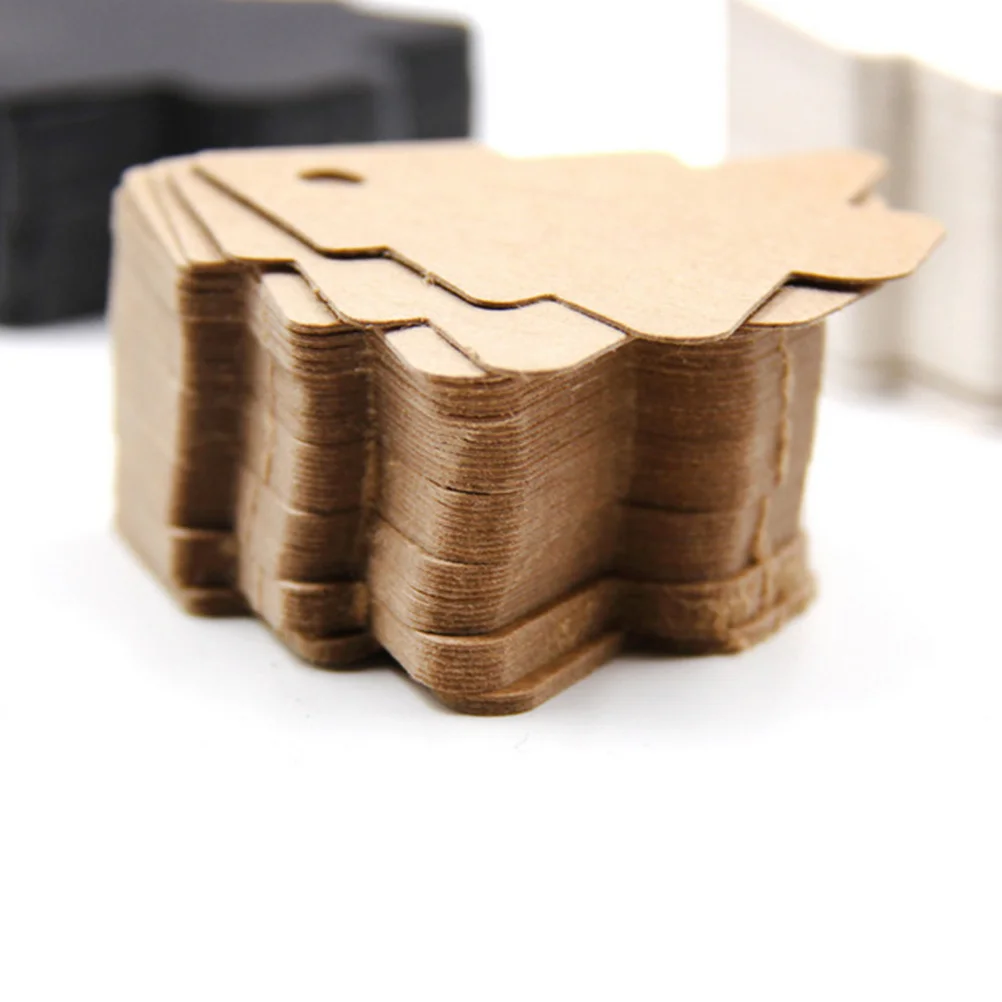 

100Pcs Kraft Christmas Tree Tags Vintage Blank Price Gift Labels Name Tags for Holiday Events Christmas Tree Ornaments