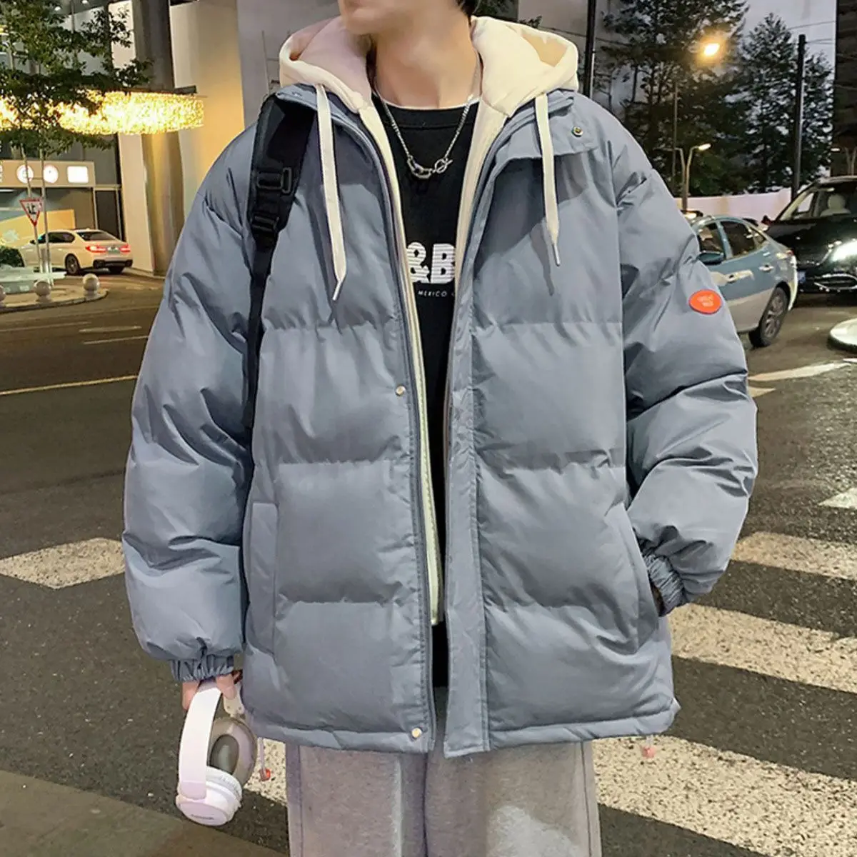 

New 2023 Men's Autumn Winter Jaet Faionable Brand Cotton Jaet Haome And Cool Winter Coat for Boys And Men