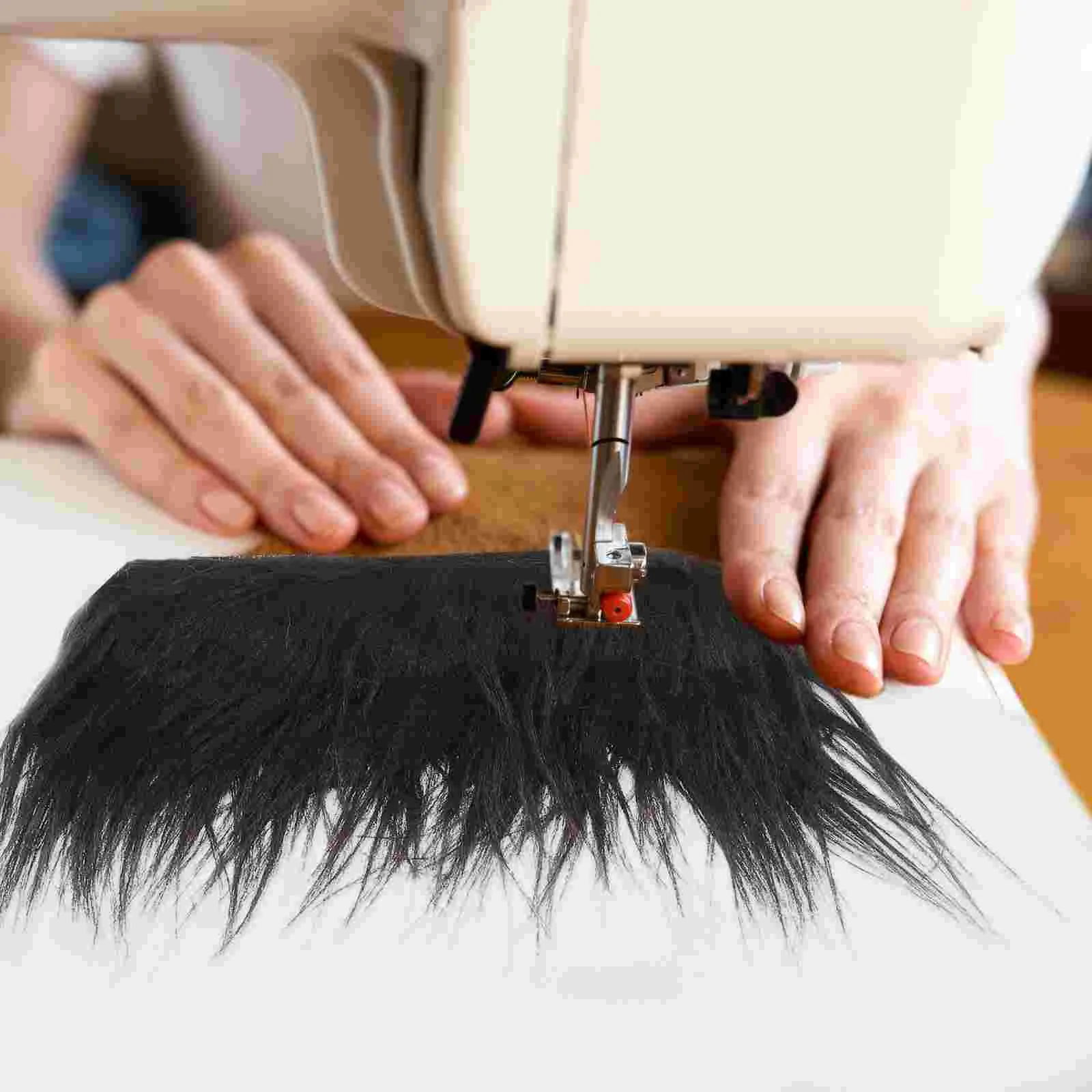 4 Pcs Artificial Fur Fabric Santa Claus Costume Shaggy Clothing Sewing Accessories 80% DIY Faux Fuzzy Accessory Hats