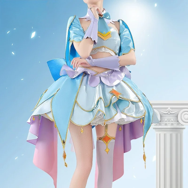 

[Made to Order] Cure Eclair Cosplay Costume Dress Star Detective Precure Pretty Cute Roleplay Uniform Halloween Party Outfit