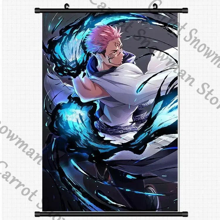 애니메이션 Jujutsu Kaisen Satoru Gojo 벽 배경 교수형 포스터 천 플래 카드 Cospaly 만화 공지 섬유 취재