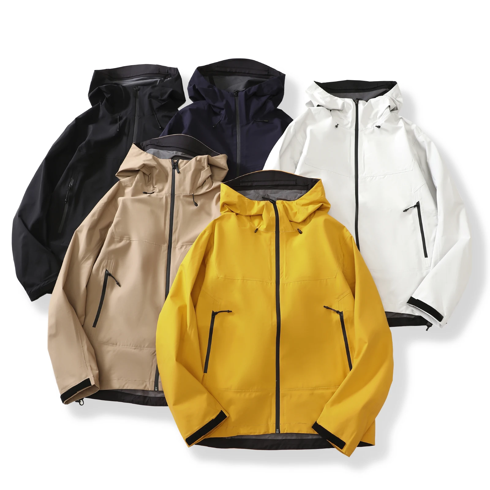 

Универсальная ветрозащитная и водонепроницаемая куртка-хардшелл с капюшоном, полностью герметичная, микроэластичная, для весны и осени, стандартный крой