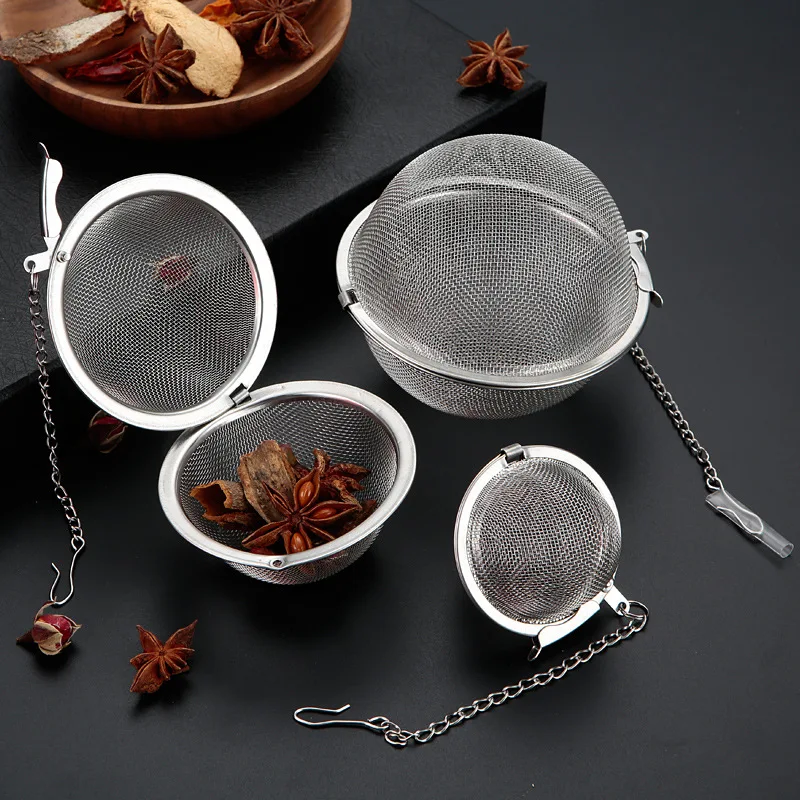 Creative Stainless Steel Tea Infuser Ball Sphere Teaware Cha Strainers Spice Diffuser Coffee Filter Sieve Kitchen Utensils