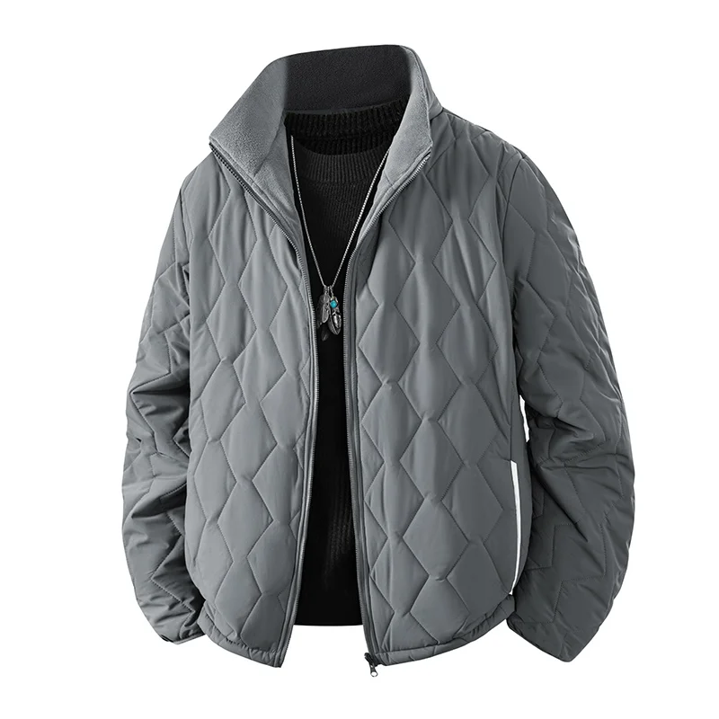 

Winter Trend Large-sized Cotton-padded Jacket for Men Thick Warm Coat Fashionable Two-sided Men Light Down Cotton-padded Jacket