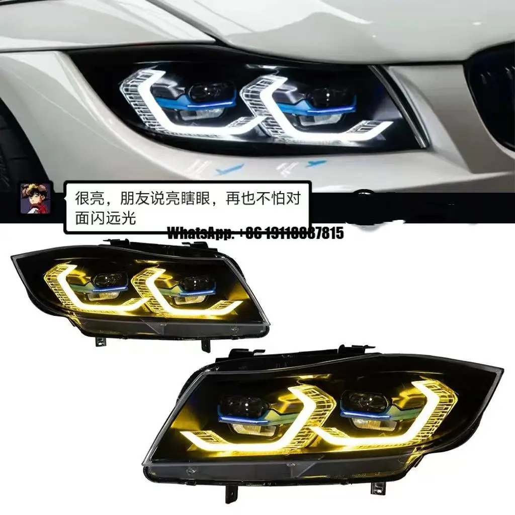 

Новые светодиодные фары для BMW E90 (3 серии, 330i, 320i) с ДХО, 6000K, линзами-проекторами, 12В. Автомобильные аксессуары.
