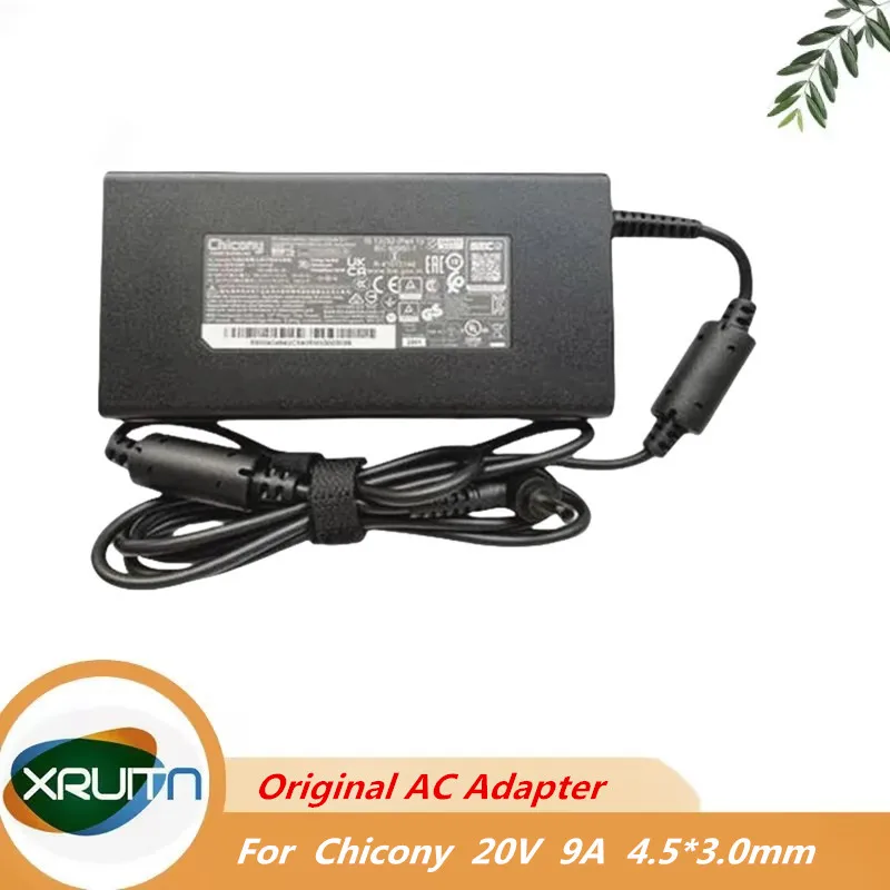 

New Original Chicony A17-180P4B 20V 9A 180W 4.5x3.0mm A180A063P AC Adapter Charger For MSI GF75 GF66 Laptop Power Supply