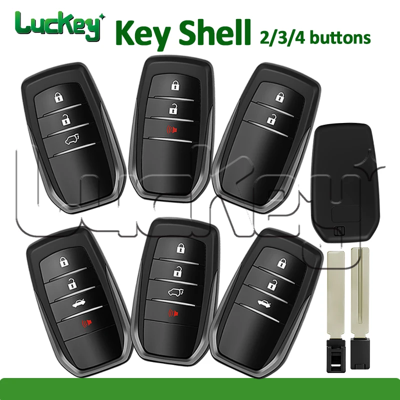 Car Key Shell For Toyota Hilux Corolla Camry Prado Land Cruiser RAV4 2/3/4 Buttons Key Fob Replacement Remote Key Housing Cover view 5