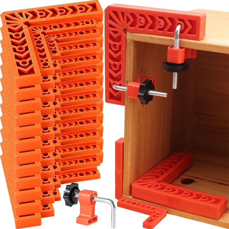 

90 Degree Clamp Positioning Clip L-type Right Angle Ruler Squares Woodworking Splicing Tools for Cabinets Boxes Woodworking Tool