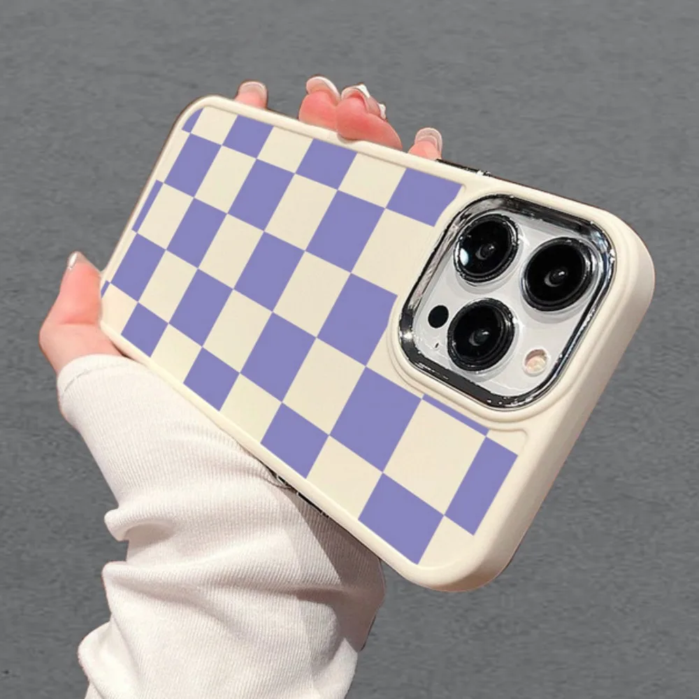 

New design pattern metal frame black and white phone case, suitable for iPhone 16,16Pro,16Pro Max, Plus to11,12,13,14,15series