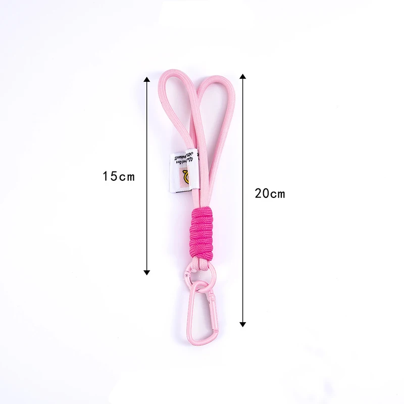 Kreative Schillernde Geflecht Seil Schlüsselbund Karabiner Schlüssel Ring Für Tasche Anhänger Zubehör Hängen Schnur DIY Schmuck Machen – Detail 16
