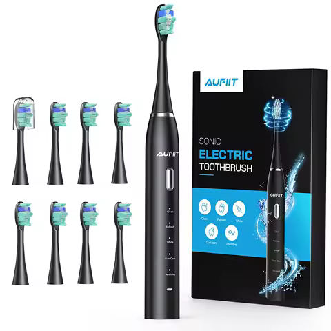 Rechargeable Electric Toothbrush 8PCS Replacement Head Smart Timing Tooth Brush 5 Modes Teeth Clean Whitening Sonic Toothbrush