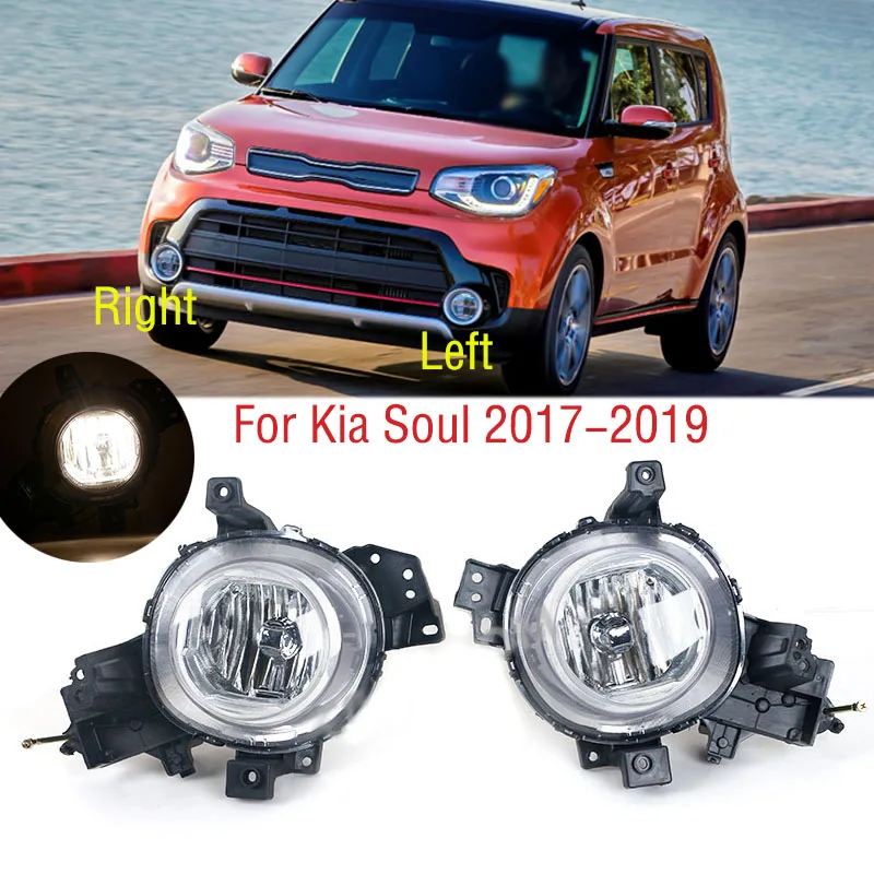 Dla Kia Soul 2017 2018 2019 samochodów światło przeciwmgielne przedniego zderzaka lampa przeciwmgielne Foglamp montaż z żarówki