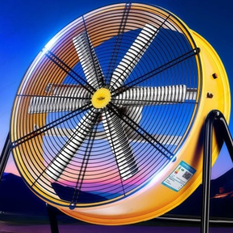 12/16 inch Floor Fan for Battery Portable Fan Metal Industrial Stepless Speed Fan for Jobsite Garage Camping Emergency