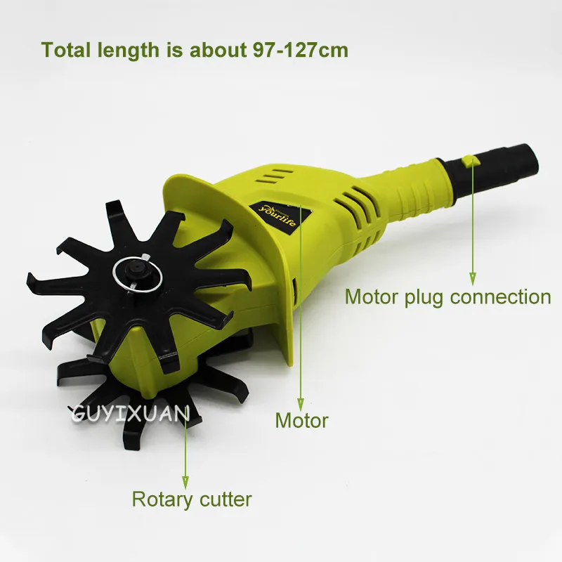 Electric Ripper Lithium Handheld Tiller Garden Rotary Cultivator Machine Cordless Garden Power Tool Portable Cultivator Tools