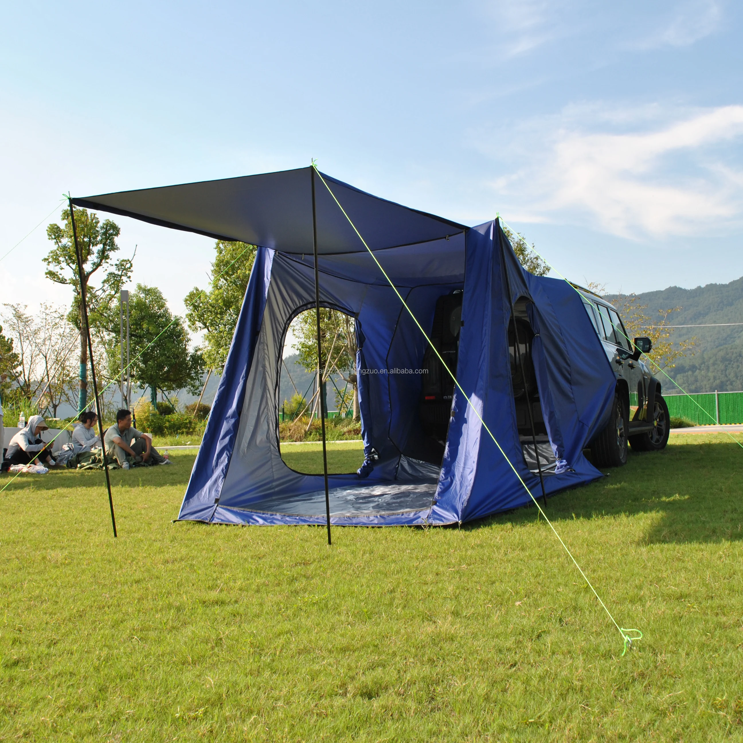 

SUV tent camping, car camping tent with screened porch, camping awning, 3m car awning, weather-resistant 6-person car tent