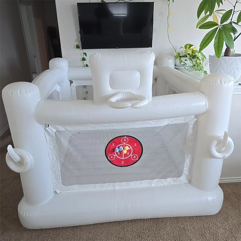 Maison gonflable de rebond en PVC de 1.7M, Trampoline de saut pour enfants en bas âge, événements de fête, avec décoration d'anniversaire de basket-ball