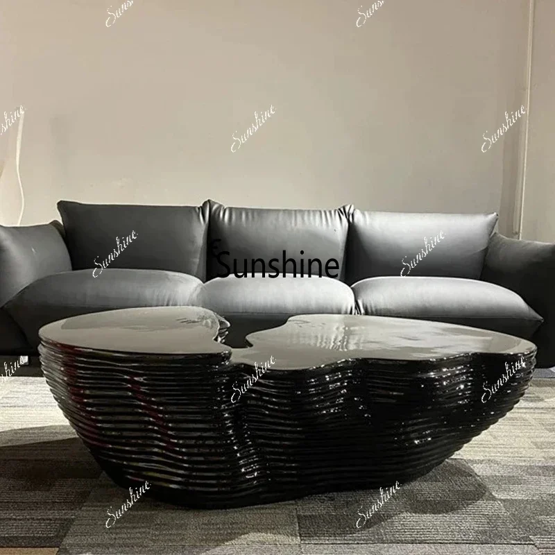 

Spiral shaped special-shaped fiberglass tea table, living room model room coffee table