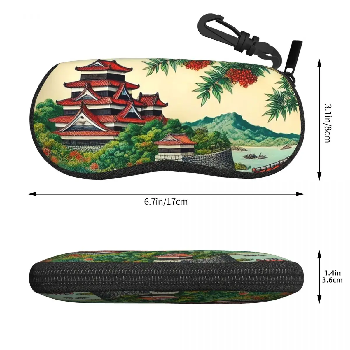 琉球王国城タウンウォークシェルメガネケース保護サングラスボックス女性男性ソフト眼鏡バッグポーチ