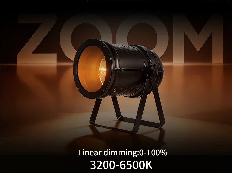 200W COB LED Downlight mit linearem Zoom, warmweißes Licht, 5 bis 60 Grad Zoom, Beleuchtung für Theater, Konferenzräume, Hochzeitshallen – Detail 3