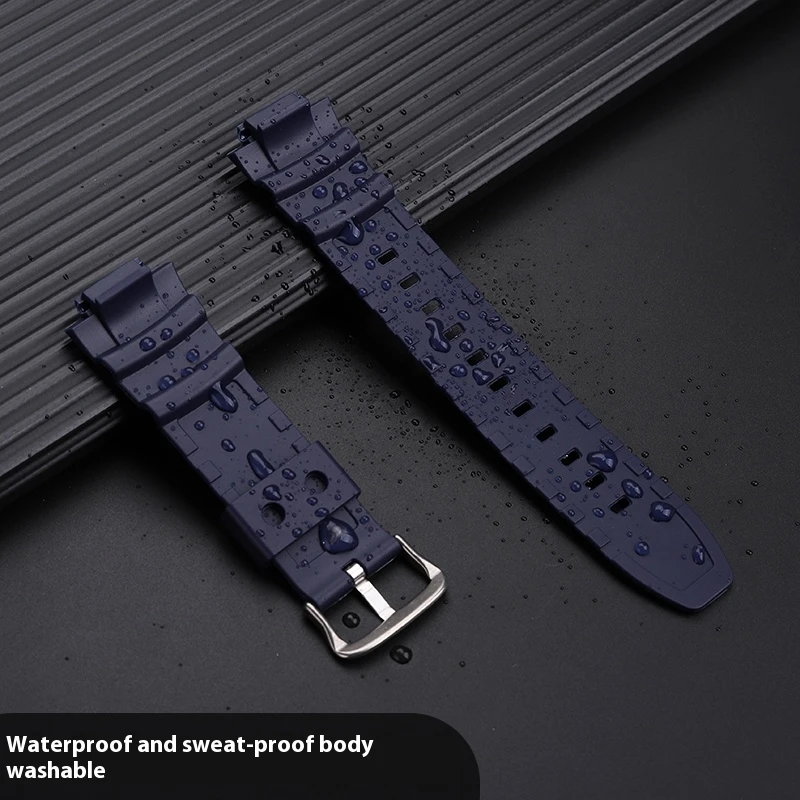 Special Raised Silicone WatchStrap For Casio MCW-100H/110H W-S220 GW-9200 AE2000 Watchband Convex Interface 16mm Waterproof Belt